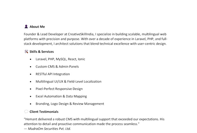 develop and customize laravel web applications, cms, and API integrations